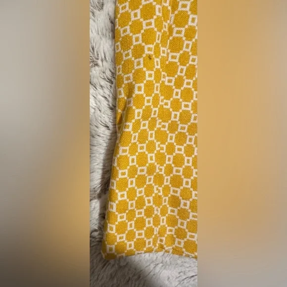 Avenue Yellow Geometric Pattern Super Stretch Pull On Wide Leg Capri Size 20 - Picture 13 of 13